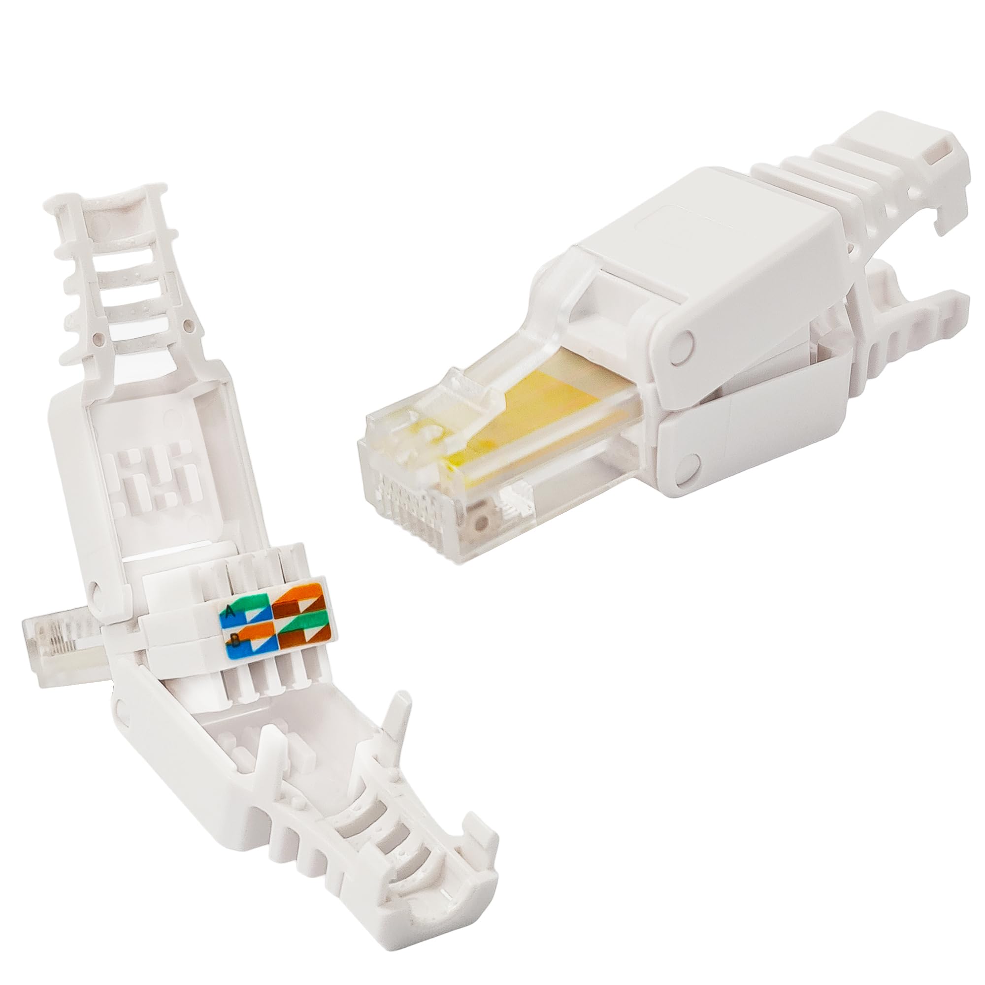 10x PremiumX network connector RJ45 CAT5e Toolless Plug