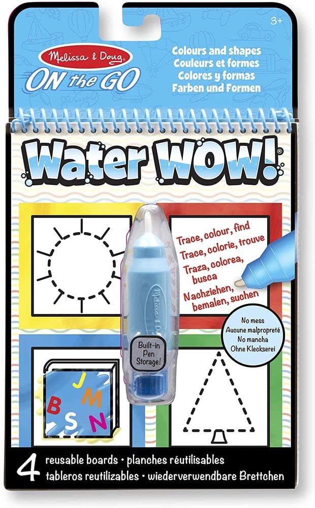 Melissa & Doug Water Reveal Pad - Colours and Shapes | Activity Pad | Travel | 3+ | Gift for Boy or Girl