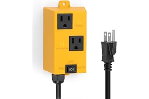 Ortis Automatic Vacuum Switch with Auto/On/Off Control, Smart Current Sensing, and Delayed Vacuum Start to Prevent Overload and Breaker Trips,Ensuring a Safer and Cleaner Workspace, Yellow