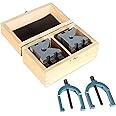 waltyotur V Block Set with Clamp Hardened Steel 90 Degree Angle Precision V Block Set 2-3/8 x 2-3/4 x 2 Multi-Use Gauge Gage Machinist Tool with Box