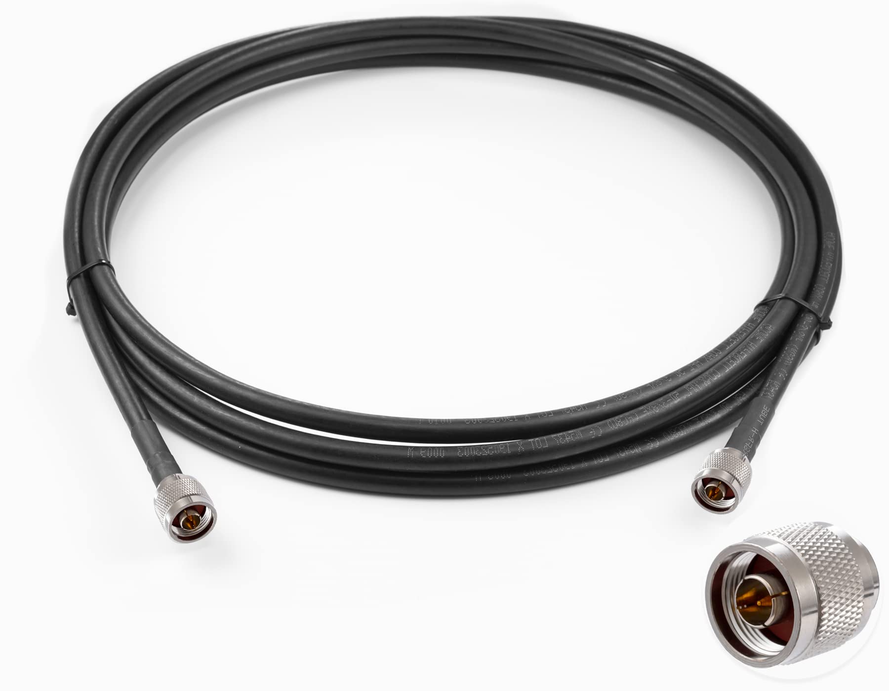 Vecys N to N Male Jumper N Male to Male Low Loss Coaxial Cable VLMR400 16.4FT/5M for 3G 4G 5G LTE Antenna Ham Radio GPS WiFi