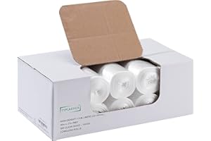 TYPLASTICS 20-30 Gallon Clear Trash Can Liners - 30" x 37" - High Density Garbage Bags - Case of 500-Multipurpose for Office, Outdoor, Recycling, Industrial and Commercial