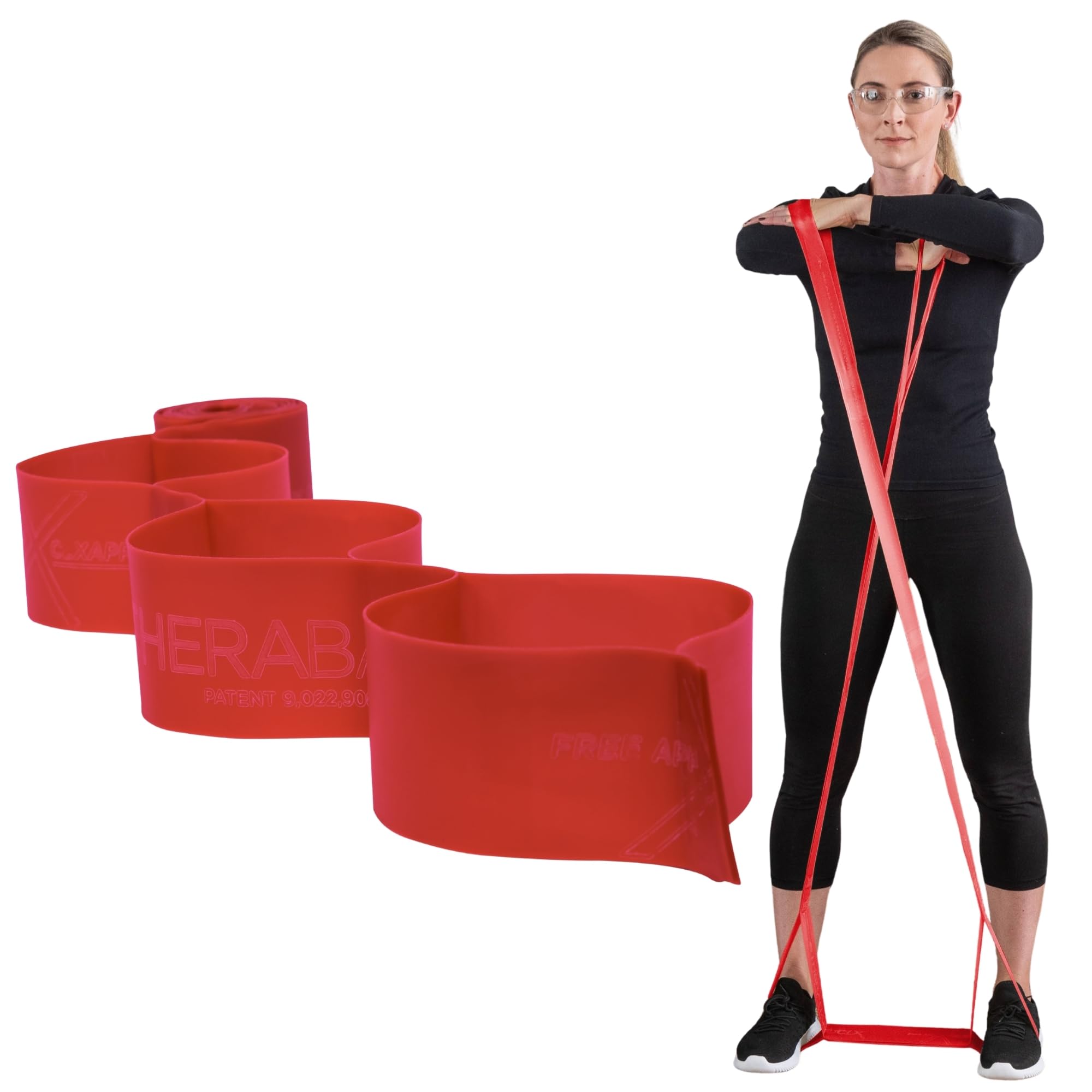 Theraband, CLX 5' Pre-Cut - Red, Medium
