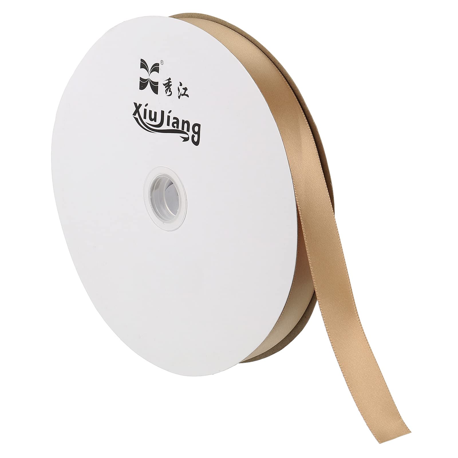 PATIKIL 0.79 Inch Wide 100 Yards Satin Ribbon, Solid Crafts Roll for Party Home DIY Wrapping Decoration Deep Khaki