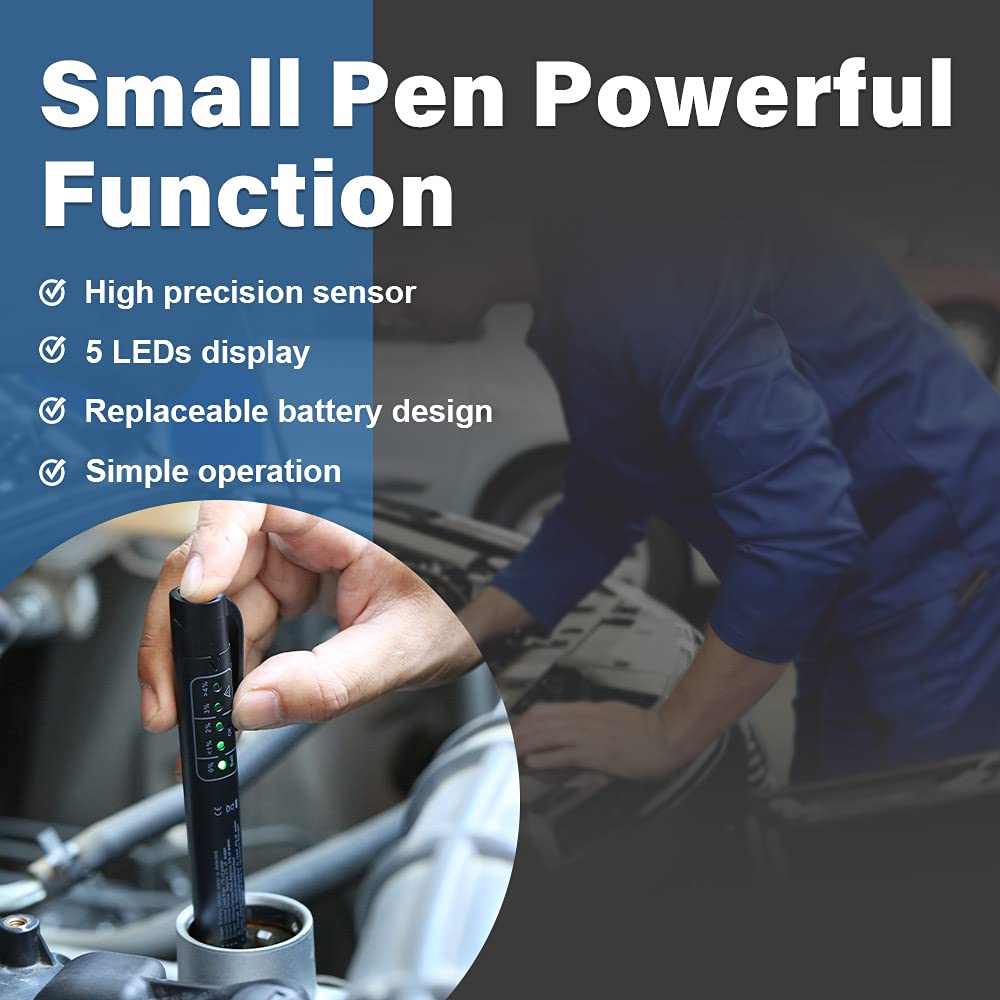 VXSCAN Brake Fluid Tester, Professional Automotive Diagnostic Tool for