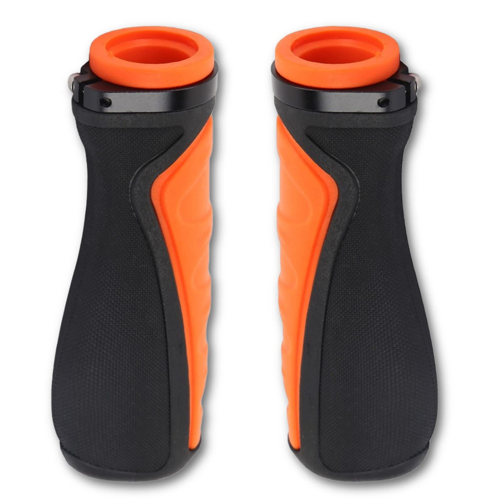 Mountain Bike Handlebar Grips, Ergonomic Anti-Slip Cycling Handle Grips Rubber Hand Grip with Lock for Road Bike MTB Foldable Bicycle