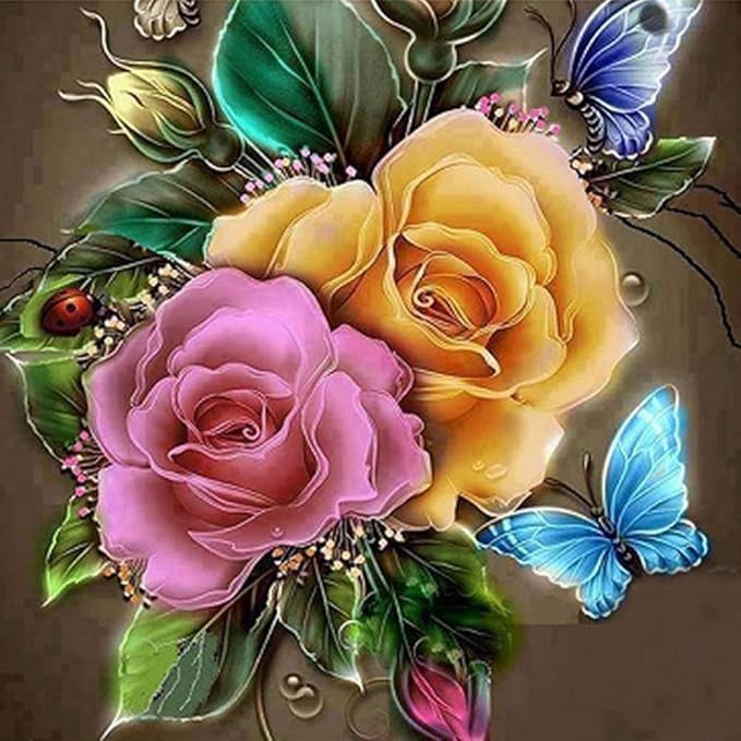 DIY 5D Diamond Painting by Number Kits, Crystal Rhinestone