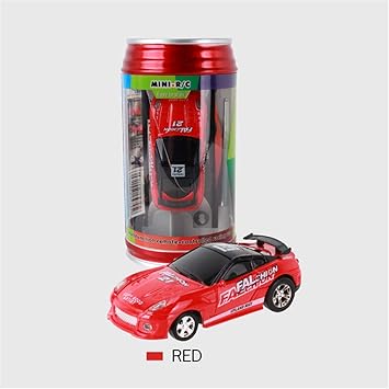 Latas Mini Control Remoto Coche RC Carga Deriva de Alta Velocidad Mini Coche pequeño enlatado Juguetes eléctricos Regalos para niños,Red: Amazon.es: Deportes y aire libre