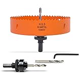 VIKITON 6 Inch Hole Saw with Arbor for Metal Wood
