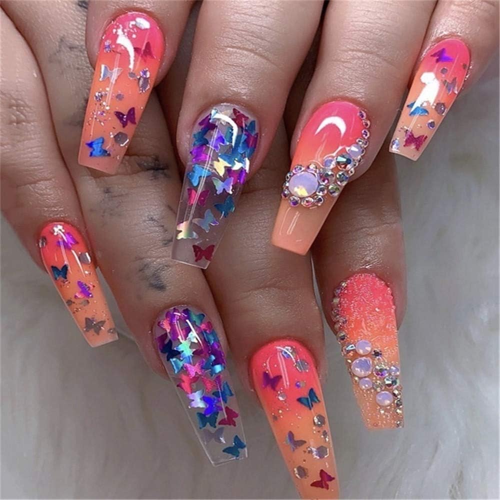 3D Butterfly Nail Glitter Nail Sequin (10G) Butterfly Nail Flake Holographic Nail Art Ultrathin Sequins Nail Art Glitter Tips Acrylic Paillettes Fakes DIY Nails Decoration Decals - Image 5