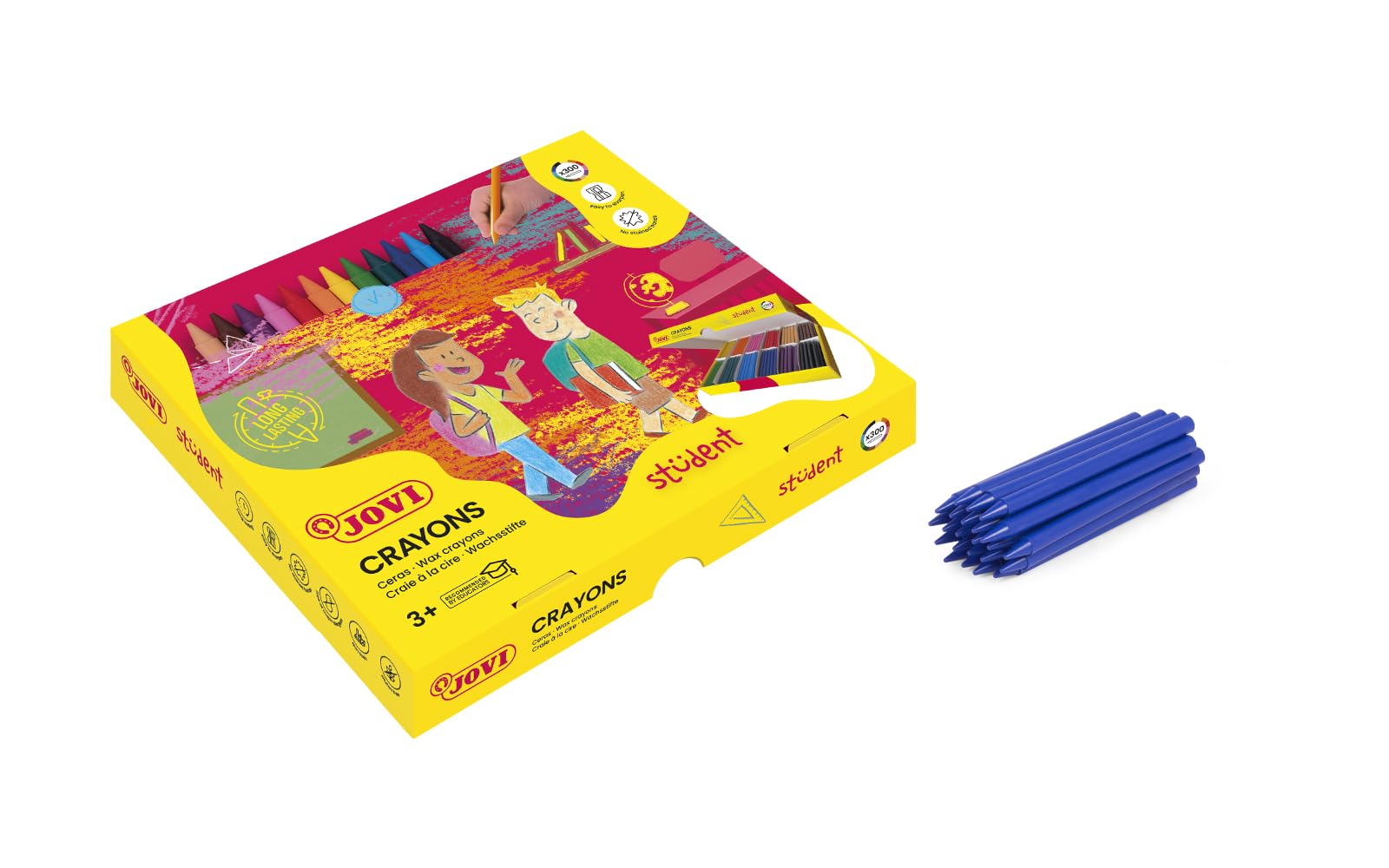 Jovi Plasticolor Pack of 300 Crayons Multiple Colours