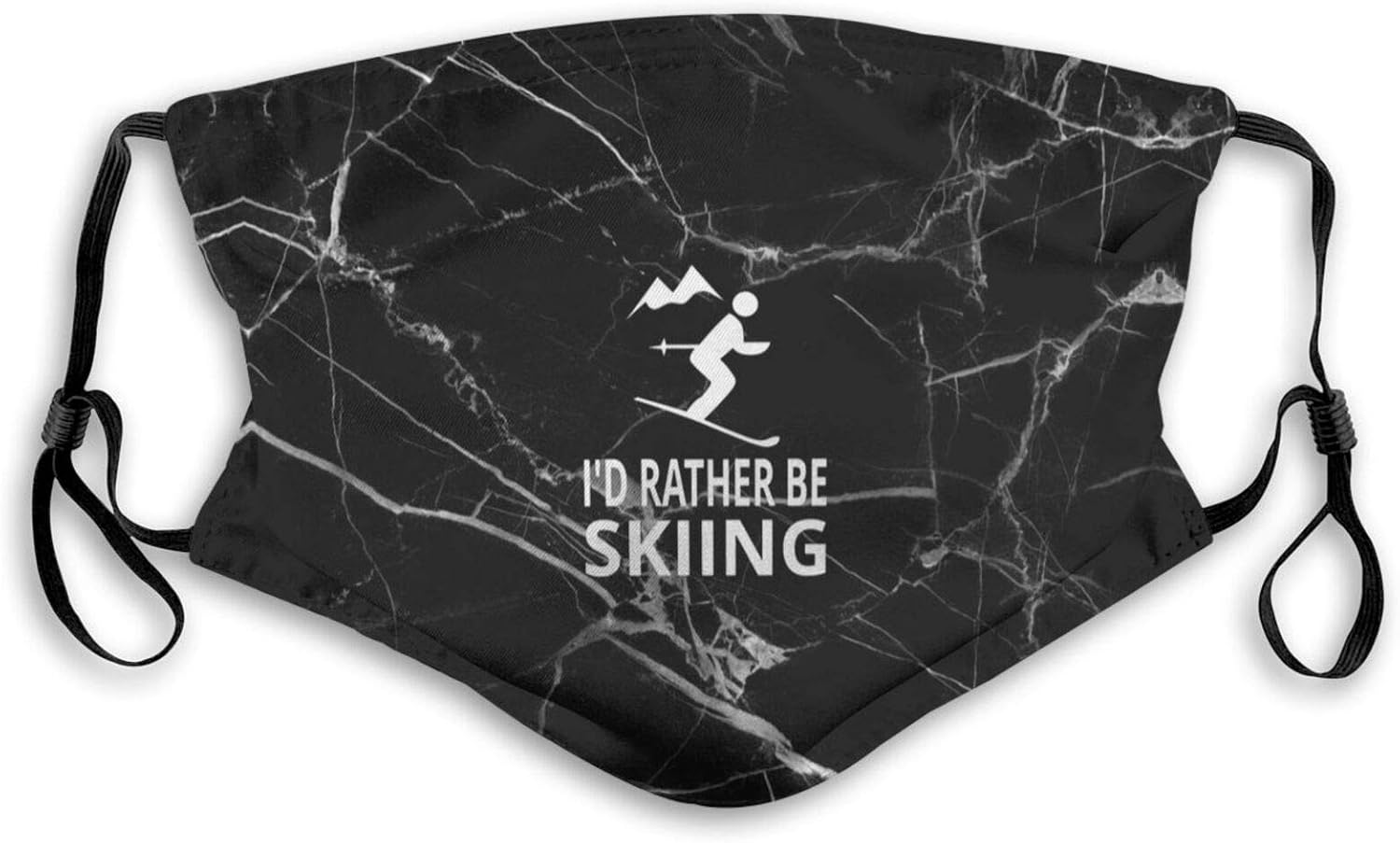 Washable Cloth I'd Rather Be Skiing Face Mask Reusable and