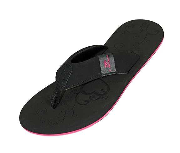 MADSea Damen Zehenstegpantolette Beach Women Zehentrenner schwarz Fuchsia pink