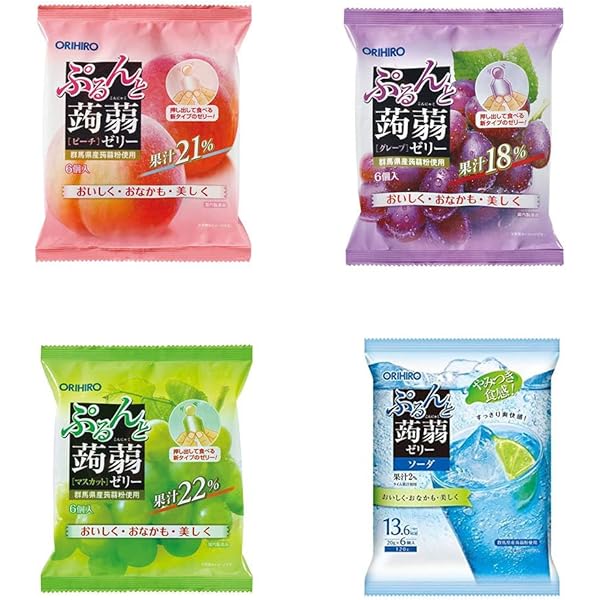 Amazon.com : Konjac jelly Assortment 4.1oz 7pcs Japanese Pouch
