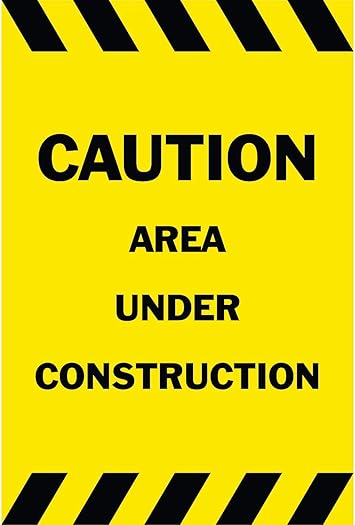 Amazon Com Half Price Banners Caution Area Under Construction