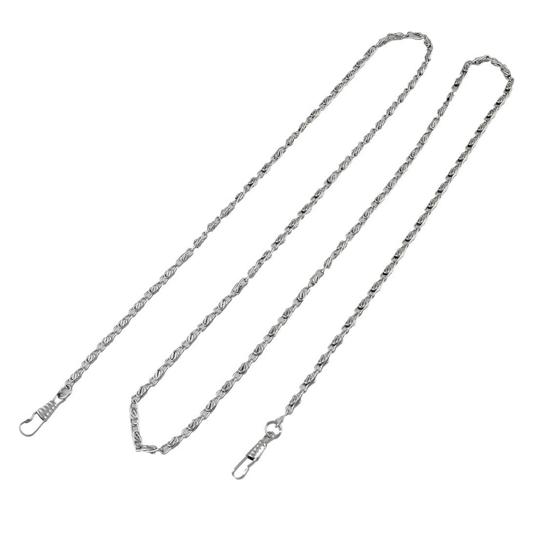 sourcing map 120cm Long Silver Metal DIY Replacement Chain Straps for Purse Handbag Crossbody Bag Silver