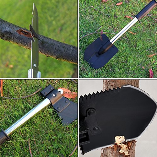 Ezyoutdoor Multitools Shovel Axe Saw Camping the Sappers Shovel folding Shovel Utilities implement for Household Hunting Survival Picnic Hiking Survival Self Defense - Thumbnail 6