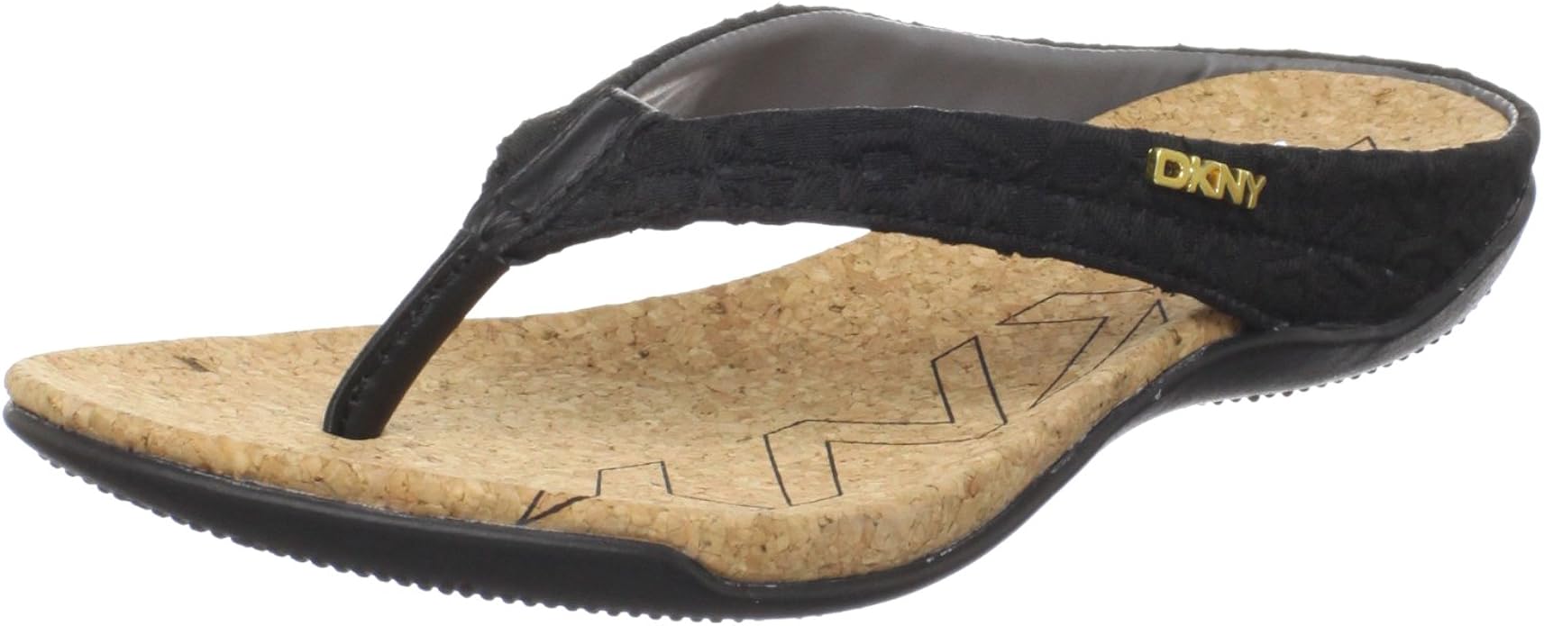 DKNY Women's Sarasota, Black, 8 M US FlipFlops