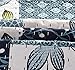 SLPR Pacific Coast 3-Piece Quilt Set - Queen Size with 2 Shams, Lightweight Quilted Bedspread, Blue and White Floral Patchwork Design, Soft All-Season Bedding for Farmhouse and Bohemian Decor