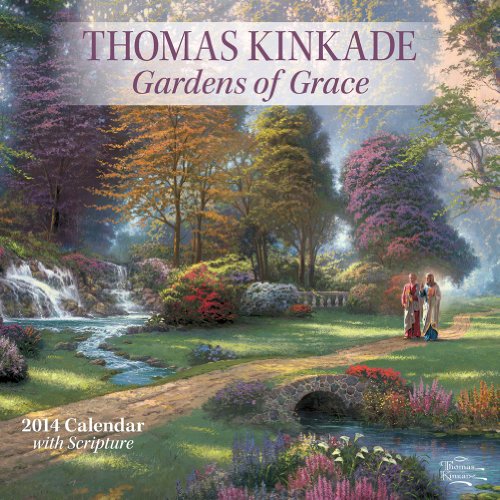 [2014 Calendar] Thomas Kinkade Gardens of Grace with Scripture 2014 Wall Calendar Standard Wall Cale by 