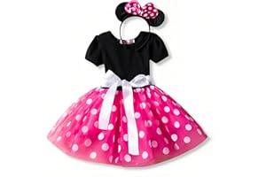 Nileafes Girls Princess Mini Mouse Costume Toddler Birthday Party Fancy Dress Up