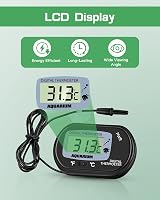 Zacro Pack of 2 LCD Digital Aquarium Thermometer Fish Tank Water Temperature view 2