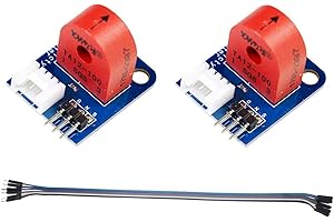 DAOKI 2Pcs Current Sensor Module Current Meter Module Analog AC 0~5A Ammeter Sensor Board for Arduino with Dupont Cable