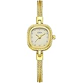 FANMIS Vintage Women's Square Watch Updated Ladies Minimalism Bracelet Small Gold Watch Delicate Quartz Timepiece with Slim Alloy Band Waterproof Luxury Design Dress Watch