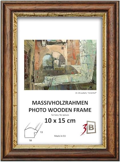 Bari Rustic Frame 21x30 Cm Ca 8x12 Dark Brown Wooden Frame Photo Frame Amazon Co Uk Kitchen Home