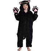 ATOZ Kids Animal Oneise Pajamas,Unisex Halloween Cosplay Costume Cartoon Flannel Children One Piece Sleepwear for Boys Girls
