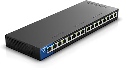 Linksys LGS116P 16-Port Gigabit PoE+ Desktop Unmanaged Switch