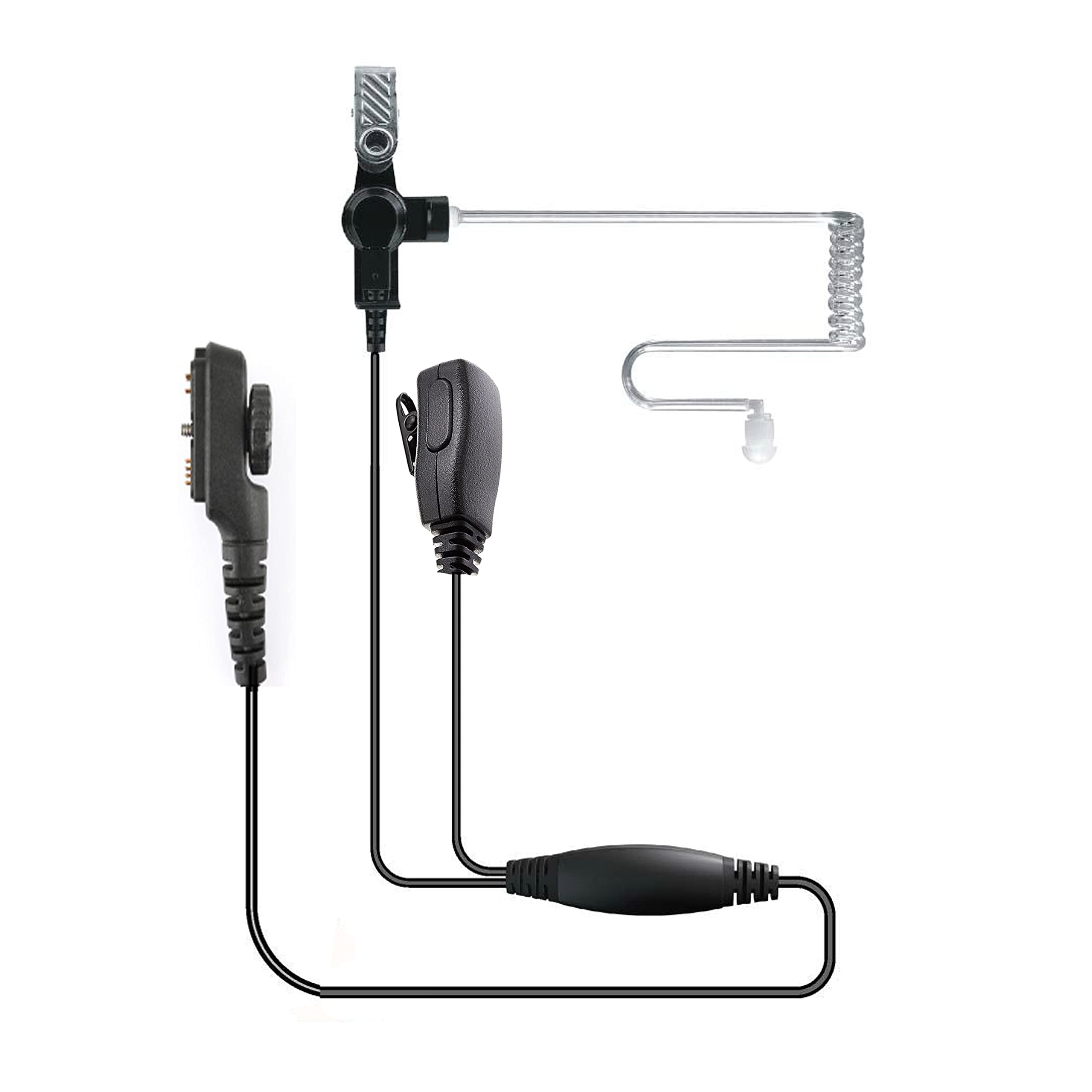 Covert Air Tube Earpiece Headset with PTT Mic Compatible with Hytera HYT PD700 PD700G PD702 PD705 PD780 PD780G PD782 PD782G PD790EX PT580H Walkie Talkie