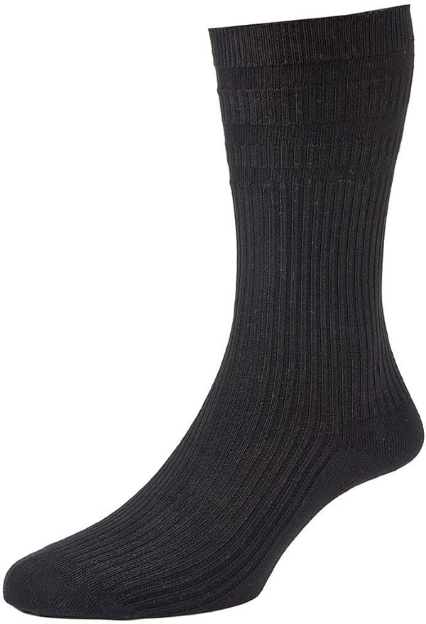 New Mens HJ190 Hall SOFTOP Extra Roomy Wide Loose TOP Sock WOOL Amazon
