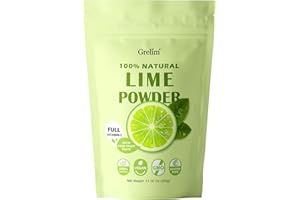 Grelim Lime Powder 11.30 Oz, Freeze Dried Lime Juice Powder, Filler Free, Gluten-Free, Fresh Squeezed Limeade Great for Beverages, Smoothies 320g