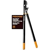 Fiskars 32" PowerGear Bypass Loppers, Patented Mechanism Multiplies Force 3x to Reduce Strain, Heavy-Duty Precision-Ground Steel Blade for Living Growth, Trims Tree Branches up to 2" Diameter
