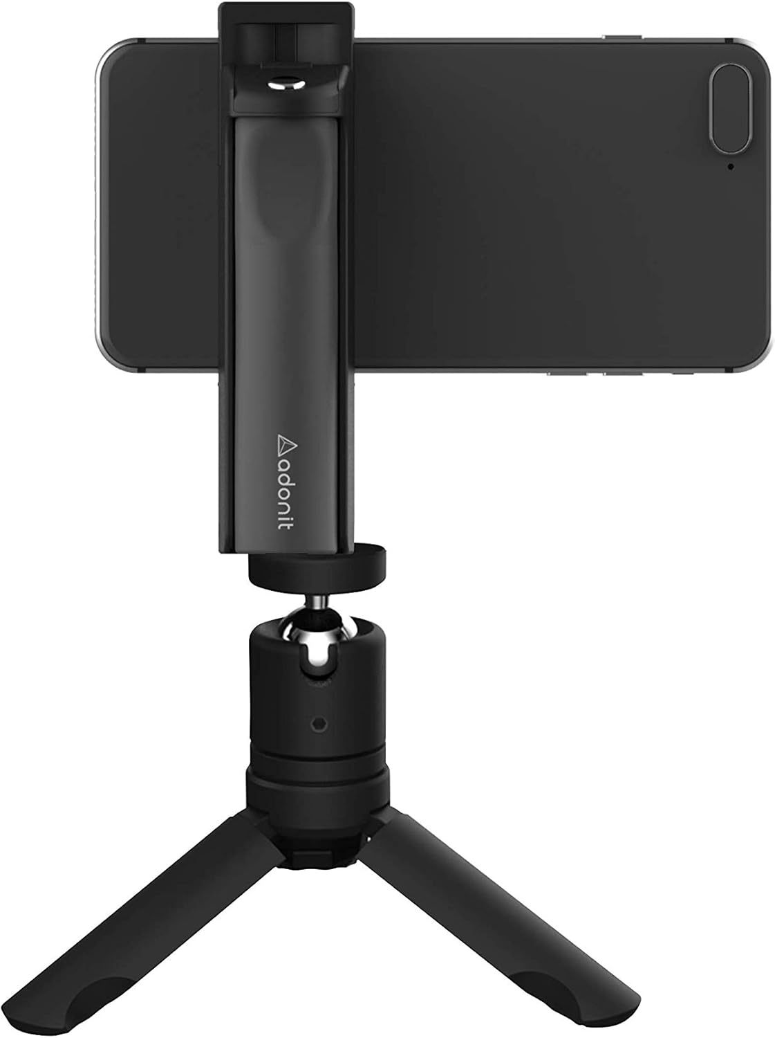 Adonit 7-in-1 V-Grip with Multi-Angled Adjustable Stand, Selfie Stick, Bluetooth Shutter Remote, Universal Cold Shoe Mount,1/4 Inch Screw Thread, Stabilizer for iPhone 11 Pro XS Max, Android, Samsung