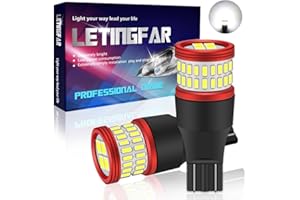 LETINGFAR 921 LED Bulbs 912 Reverse Lights Pack of 2, 6000K Xenon White CANBUS T15 906 W16W 921K Back-up(WHITE-34SMD)