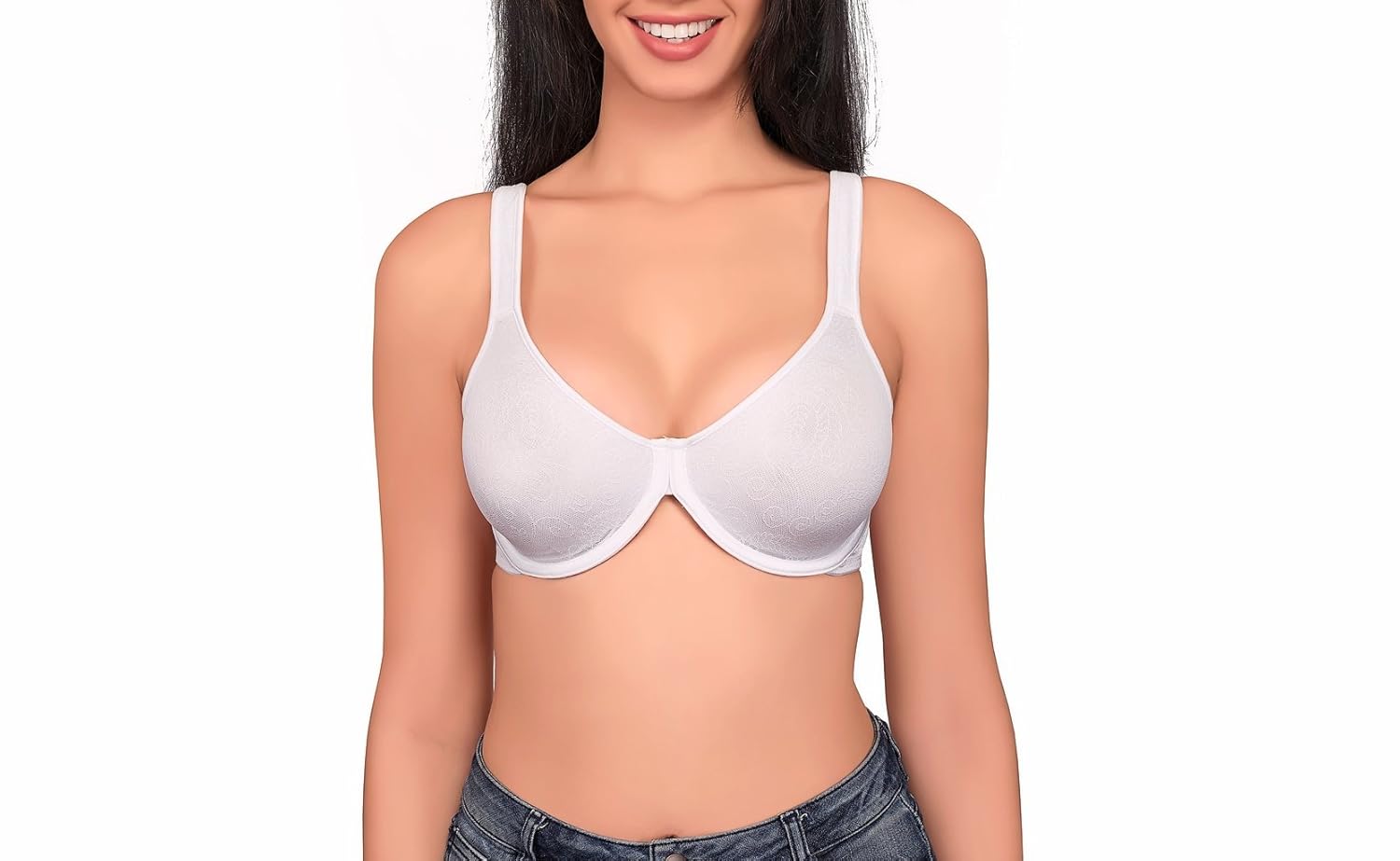 Buy JULIET Under Wired Coushion Strap Padded Smooth Lace Full Figure