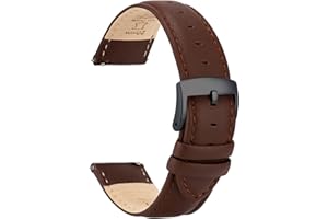 OTTOODY Leather Watch Bands Strap Quick Release, Elegant & Soft Top Grain Genuine Leather Watch band for Men Women, 22mm 21mm 20mm 18mm 16mm Replacement Straps for Watch & Smartwatch