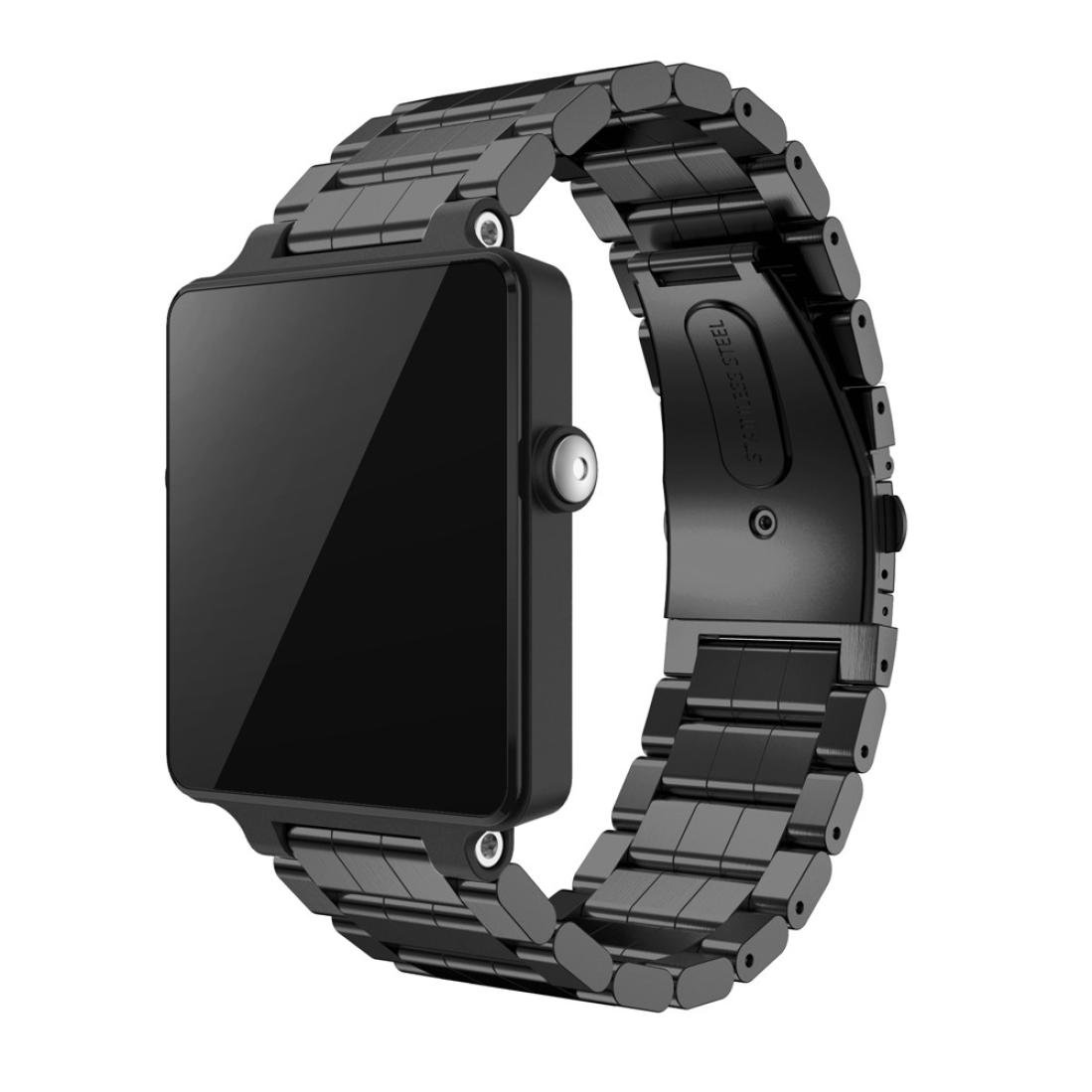 アウトレット送料無料 ステンレススチール調整交換用時計バンドリンクブレスレットwithダブルボタン折りたたみスマートメタルストラップfor Garmin Vivoactiveスマートfitness Watch ブラック B078mrmrsk 限定製作 Www Fabishop Kg