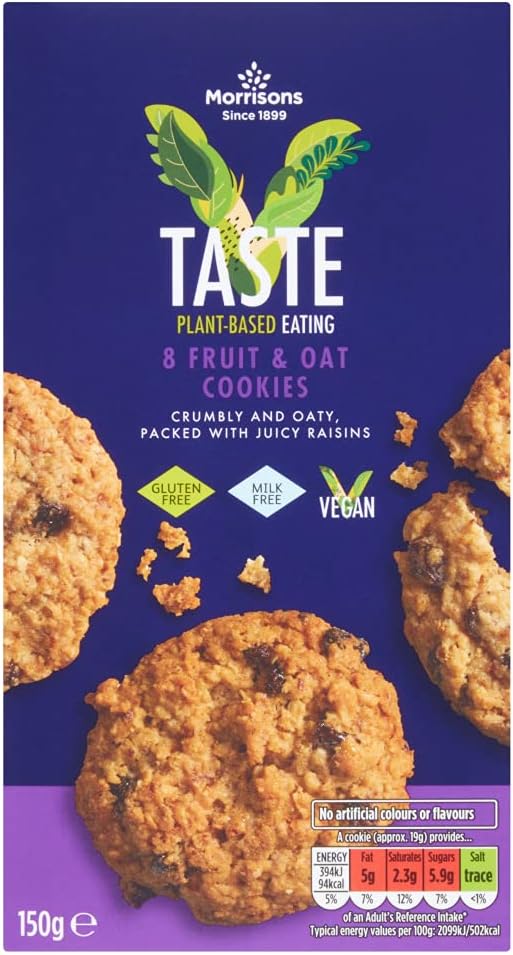 Morrisons V Taste Oat and Raisin Cookies, 150g