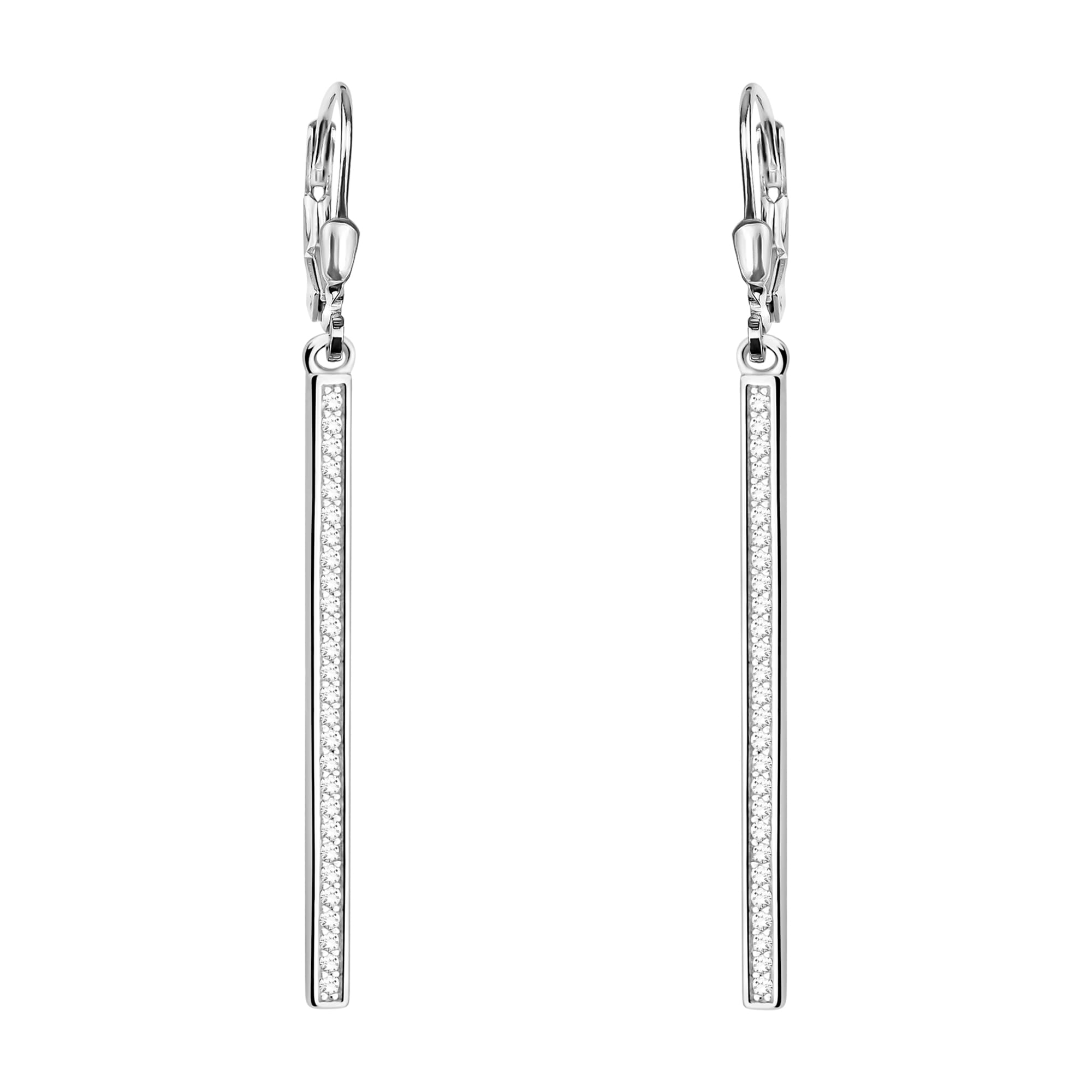 SOFIA MILANI - Women's Earrings 925 Silver - Bar Dangle Earrings - 20191