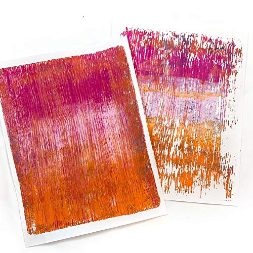 Gel Press Monoprinting Print Plate - 8” X 10” Gel Plate - Printmaking Supplies - Reusable Gel Printing Plate for Press Art for Card Making, Scrapbooking, Journaling, Arts and Crafts, Home Decor