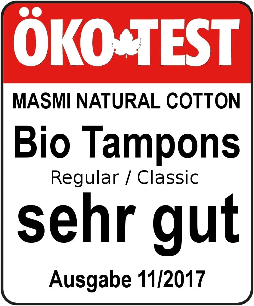 MASMI NATURAL COTTON Organic Tampons Classic (Pack of 18), White, 18 Stück (1er Pack) - Image 3