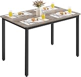 VASAGLE Dining Table 70 x 110 cm Industrial Heather Greige Ink Black KDT081G01