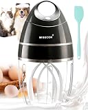 MIGECON Stand Mixer, Portable Small Kitchen Electric Food Mixer, Rechargeable Household Mixer Beater for Shampoo and Pet Foam Whipper, One-Click Operation, Dark Gery, with a Cleaning Scraper