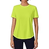 PINSPARK Soft Workout Tops for Women Short Sleeve UV Protection Shirt Quick Dry Athletic Hiking Travel Basic Tee Shirts