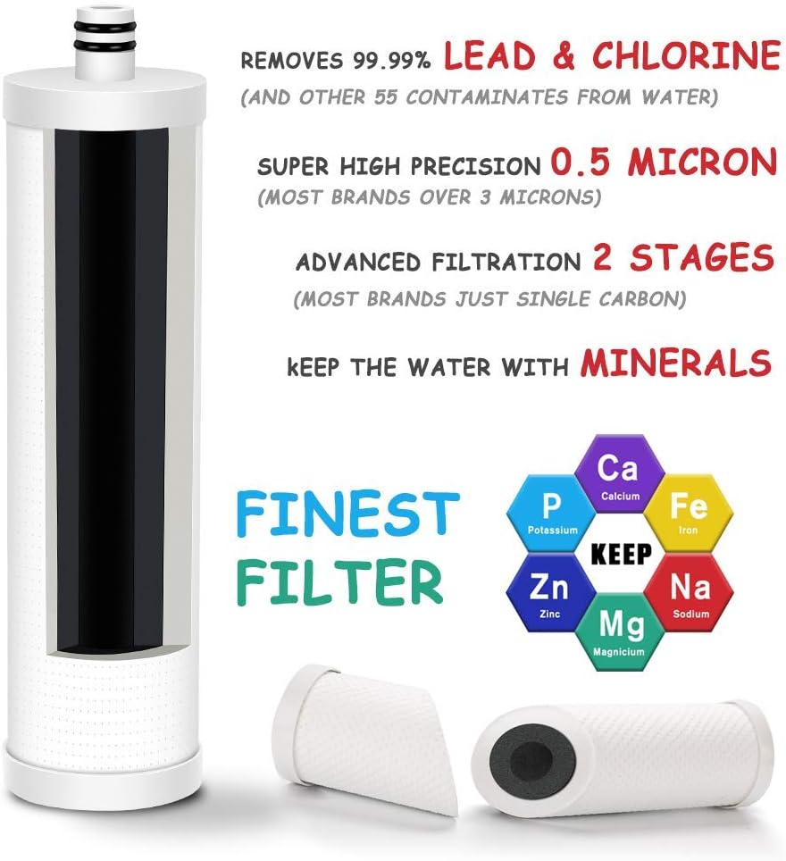 Frizzlife FZ-2 Replacement Filter Cartridge for MP99, MK99 Under Sink Water Filter: Home & Kitchen