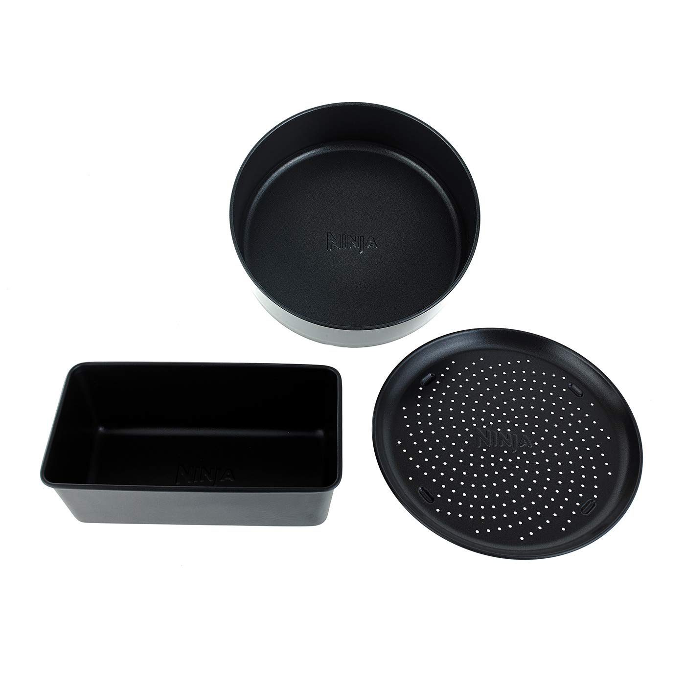 Ninja Non-Stick Loaf Tin, Cake Tin & Crisper Tray Bakeware Set [4380J300EUUK] Compatible with Ninja Multi-Cookers