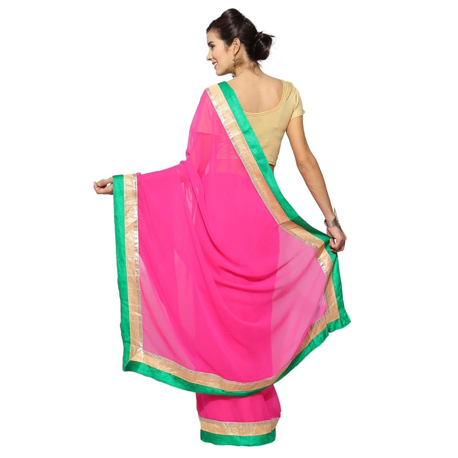 florence women's georgette saree (fl-11979)